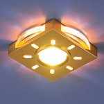1051 золото / белая подсветка (GD/WH/Led) — Встраиваемый светильник со светодиодами