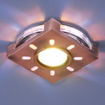1051 бронза / белая подсветка (SB/WH/Led) — Встраиваемый светильник со светодиодами