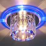 N4/A BL (синий) — Точечный светильник со стеклянным плафоном и светодиодной подсветкой