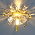 7291 золото (GD) — Встраиваемый точечный светильник со стеклянным плафоном
