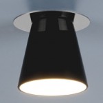 7550 CH/BK (хром / черный) — Встраиваемый точечный светильник с керамическим плафоном