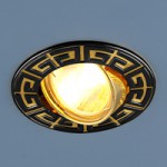 120090 GU/GD (черный/золото) — Точечный светильник для подвесных, натяжных и реечных потолков