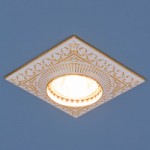 4104 белый/золото (WH/GD) — Точечный светильник для подвесных, натяжных и реечных потолков